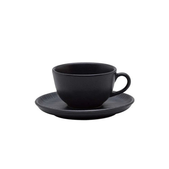 Imagem XÍCARA PARA CHÁ 200 ML COM PIRES FLAT ÔNIX - OXFORD 