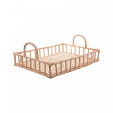 Imagem de BANDEJA DE RATTAN COM ALÇA NATURE 37,5CM X 28CM X 14CM - WOLFF - Rojemac Impotacao E Exportacao Ltda