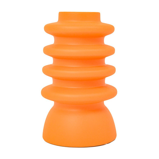 Imagem VASO DECORATIVO DE CERÂMICA COR LARANJA 12X12X20CM - CROSS 
