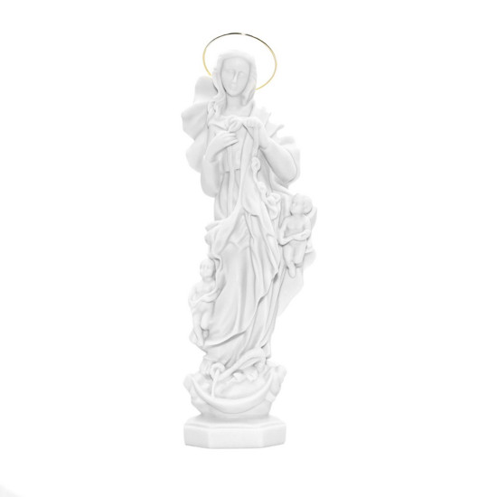 Imagem IMAGEM NOSSA DESATADORA DOS NÓS COR BRANCO COM AURELA DOURADO 30CM - VIGORE