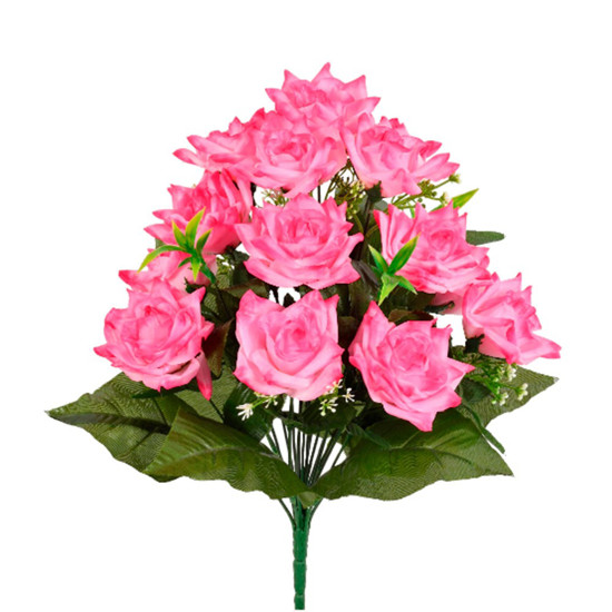 Imagem BUQUÊ ROSA DIAMANTE COM GYPSO X18 ROSA 34X45CM - GRILLO 53452