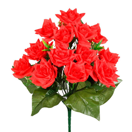 Imagem BUQUÊ ROSA DIAMANTE COM GYPSO X18 VERMELHO 34X45CM - GRILLO 53452