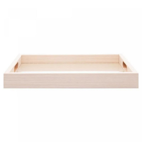 Imagem BANDEJA RETANGULAR DE MDF COM FUNDO TRESSÊ 35CM X 4CM X 25CM