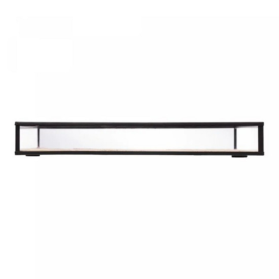 Imagem BANDEJA DE METAL PRETA COM PALHA 15CM X 25CM X 3CM - LYOR