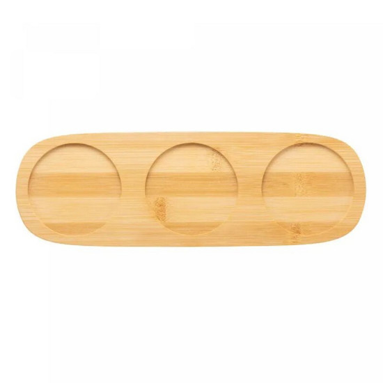 Imagem CONJUNTO 3 BOWLS COM BANDEJA DE BAMBU 31CM X 10CM X 7CM - LYOR