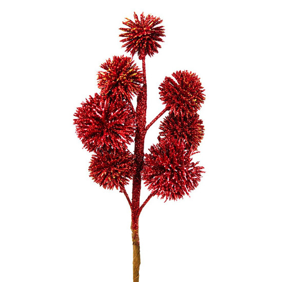 Imagem PICK MINI OURIÇO COR VERMELHO COM GLITTER 10X25CM - GRILLO 53708