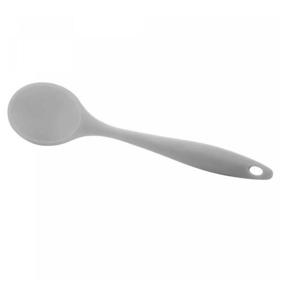 Imagem COLHER PARA SERVIR DE SILICONE CINZA 27CM X 6CM - LYOR