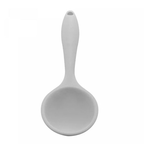 Imagem COLHER PARA SERVIR DE SILICONE CINZA 27CM X 6CM - LYOR