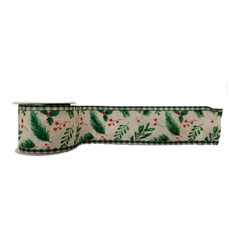Imagem de FITA ARAMADA DECORADA 6,3CM X 9,14M COLORIDO - GRILLO 53988 - Grillo Ltda