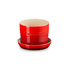 Imagem de VASO DECORATIVO PARA ERVAS COM BANDEJA 14CM VERMELHO - LE CREUSET  - Le Creuset Do Brasil Ltda 