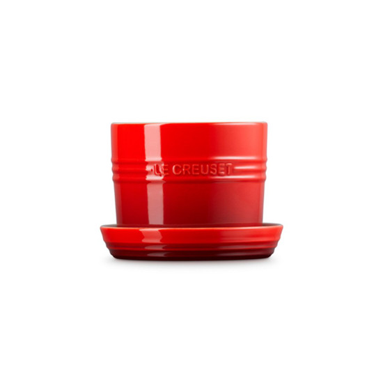 Imagem VASO DECORATIVO PARA ERVAS COM BANDEJA 14CM VERMELHO - LE CREUSET 