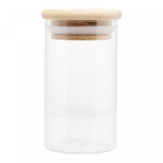 Imagem PORTA MANTIMENTO DE VIDRO BOROSSILICATO COM TAMPA DE BAMBÚ 800ML - WOLFF