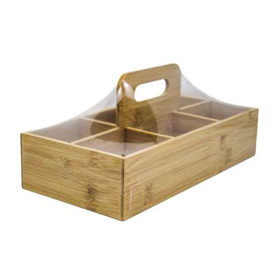 Imagem CAIXA ORGANIZADORA COM ALÇA ECOKITCHEN DE BAMBU 30X15,4X13,2CM - MIMO 