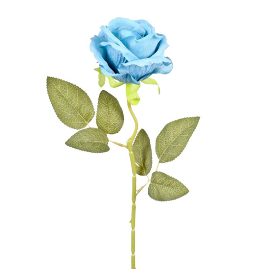 Imagem HASTE DECORATIVA DE ROSA DO CAMPO AZUL EM PLÁSTICO MOLDÁVEL 51X9CM - GRILLO