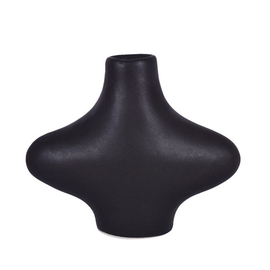Imagem VASO DECORATIVO DE CERÂMICA DE CERÂMICA P COR PRETO 6X12X10CM - GRILLO 55934