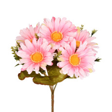 Imagem de BUQUÊ DECORATIVO DE GERBERA COR BLUSH EM PLÁSTICO MOLDÁVEL 30X20 CM - GRILLO - Grillo Ltda