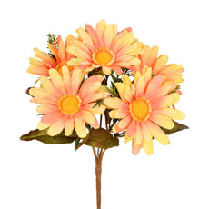 Imagem de BUQUÊ DECORATIVO DE GERBERA COR LARANJA MANTEIGA EM PLÁSTICO MOLDÁVEL - GRILLO - Grillo Ltda
