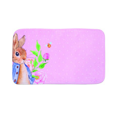 Imagem de TAPETE COR ROSA COM COELHO 40X60CM - CROMUS  - Cromus Embalagem Ind. E Com. Ltda