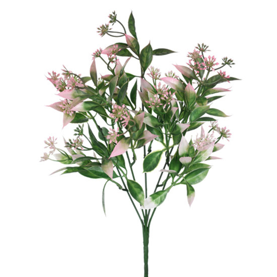 Imagem BUQUÊ DECORATIVO DE COMPLEMENTO DE FLORES ROSA EM PLÁSTICO MOLDÁVEL 37X15CM - GRILLO