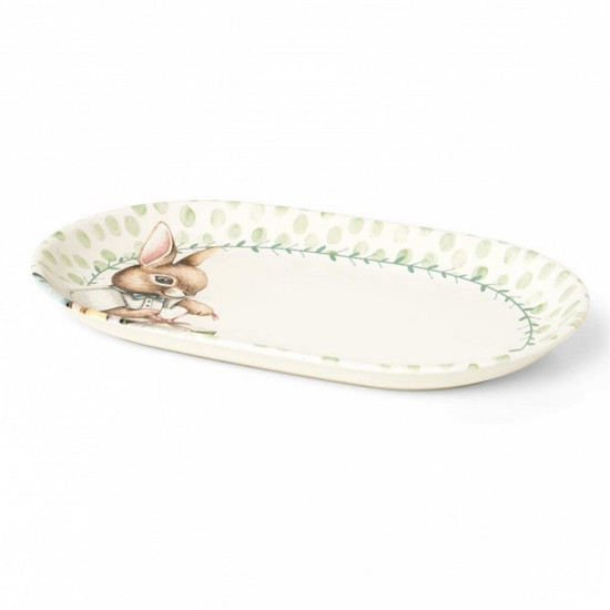 Imagem TRAVESSA AQUERELLE MEMÓRIAS DE PÁSCOA PRESENTE DE CERÂMICA 33X21CM - COPA & CIA