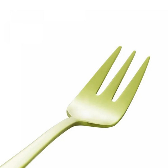 Imagem CONJUNTO 6 GARFOS DE BOLO DE AÇO INOX BERNA CHAMPANHE FOSCO 