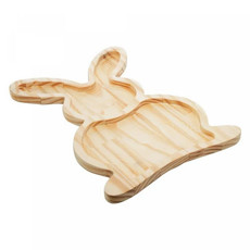 Imagem de PETISQUEIRA DE MADEIRA COELHO EASTER PINUS 35CM X 25CM X 1,5CM - WOODART - Rojemac Impotacao E Exportacao Ltda