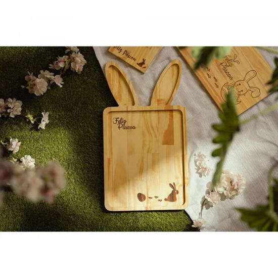 Imagem PETISQUEIRA DE MADEIRA PINUS NEW EASTER 45CM X 25CM X 1,5CM - WOODART