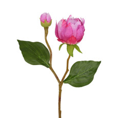 Imagem de HASTE DECORATIVA DE PEÔNIA RÉGIA ROSA ESCURO EM PLÁSTICO MOLDÁVEL 45X19 CM - GRILLO - Grillo Ltda