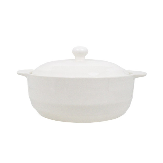 Imagem CAÇAROLA REDONDA DE CERÂMICA COR BRANCO 29X24X15CM - GRILLO 55081