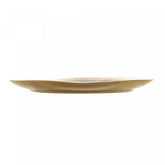 Imagem PRATO PARA SOBREMESA DE PORCELANA DUBAI PRETO E DOURADO 21CM X 2CM - WOLFF