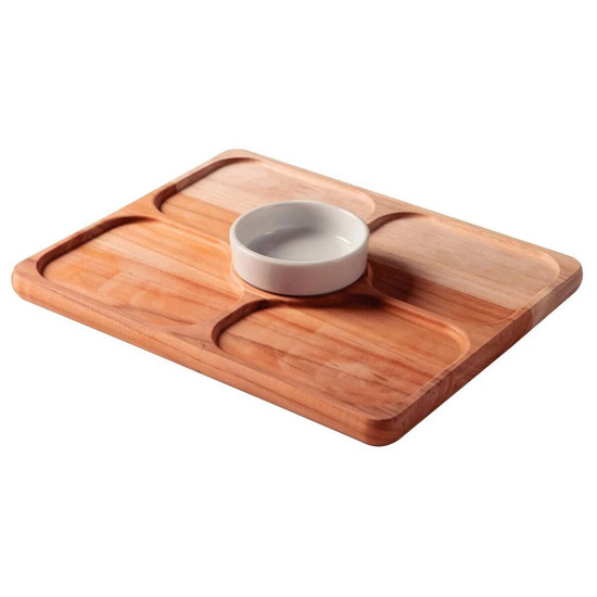 Imagem PETISQUEIRA 1 PORCELANA 4 REBAIXES 23X28X1,8CM - TRAMONTINA 