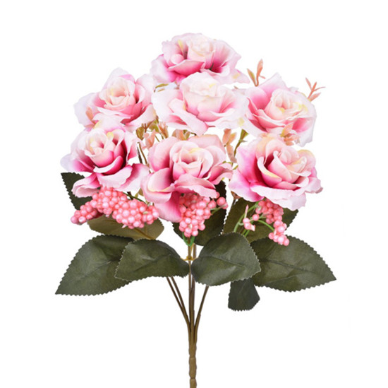 Imagem BUQUÊ ROSA E GYPSO ROSA CREME 6X33CM GRILLO 55221