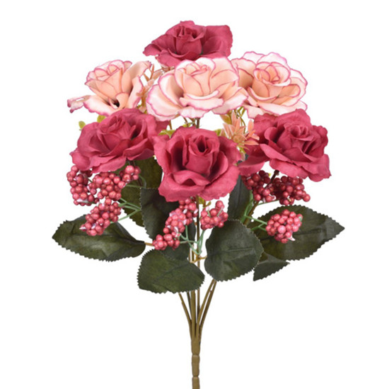 Imagem BUQUÊ ROSA E GYPSO VERMELHO 6 X 33CM GRILLO 55221