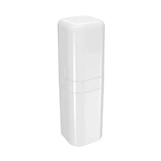 Imagem PORTA-ESCOVA COM TAMPA SPLASH 6,5 X 6,5 X 22,5 CM NA COR BRANCO - COZA