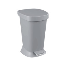 Imagem de LIXEIRA COM PEDAL 5L NEW SQUARE EM POLIPROPILENO CINZA FRIO 31,5X23X18CM - COZA - Brinox Metalurgica S  A