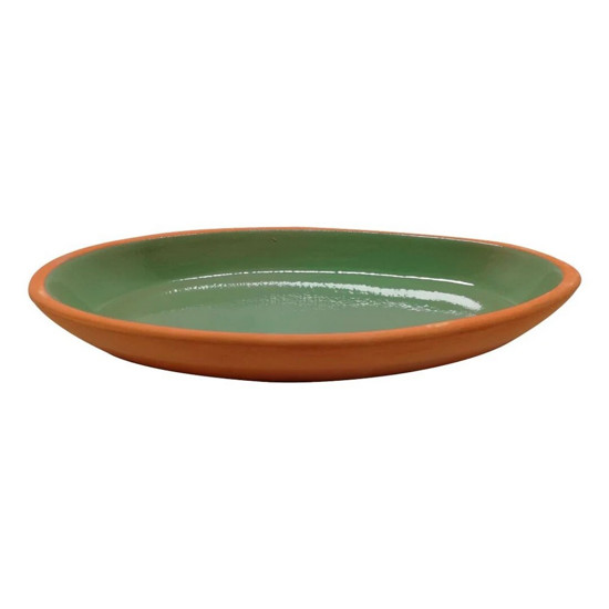 Imagem TRAVESSA OVAL ALDEIA EM CERÂMICA 800ML L29XP16XA4CM COR VERDE