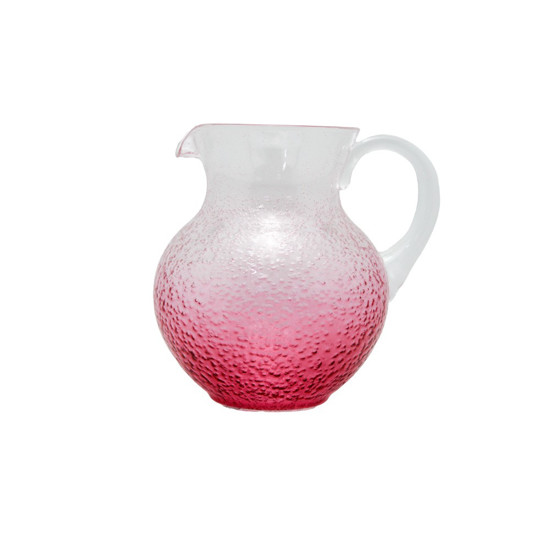 Imagem JARRA PEQUENA EM ACRÍLICO COM DETALHES BOLHA DEGRADE COR ROSA 15CM - ENTRE CASA