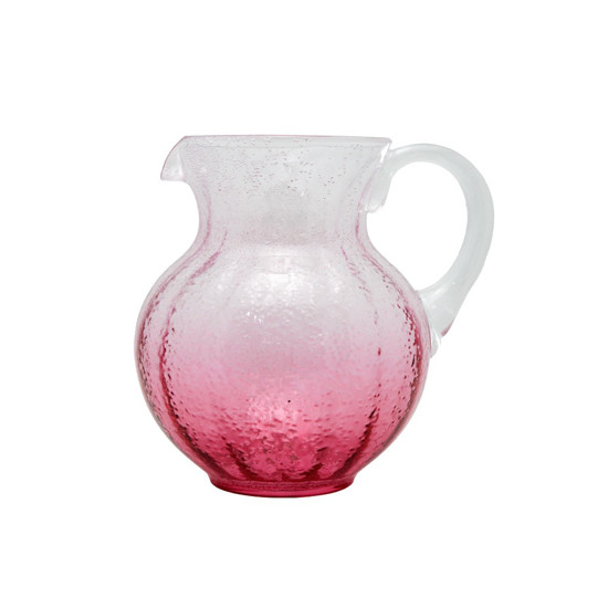 Imagem JARRA PEQUENA EM ACRÍLICO COM DETALHES BOLHA DEGRADE COR ROSA 21CM - ENTRE CASA