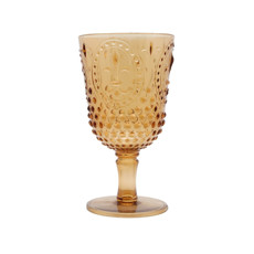 Imagem de TAÇA EM ACRÍLICO COM DESENHO FLOR DE LOTUS 450ML COR ÂMBAR 9,59,5X17CM - ENTRE CASA  - Inverno Verao Comercio De Modas E Decoracao Eireli
