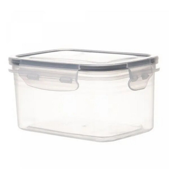 Imagem POTE HERMÉTICO COM CESTO ESCORREDOR BRANCO DE PLÁSTICO 800ML - LYOR
