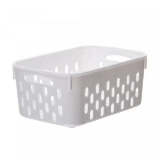 Imagem POTE HERMÉTICO COM CESTO ESCORREDOR BRANCO DE PLÁSTICO 800ML - LYOR