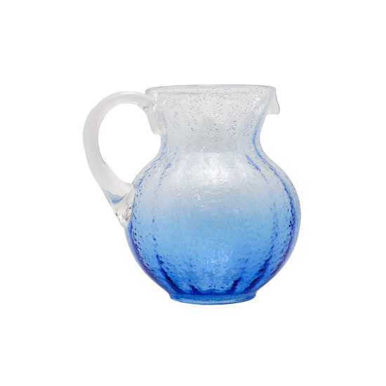 Imagem JARRA PEQUENA EM ACRÍLICO COM DETALHES BOLHA DEGRADE COR AZUL 15CM - ENTRE CASA