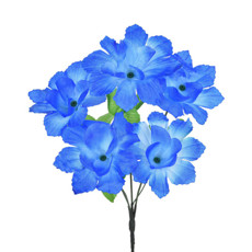 Imagem de HASTE BUQUÊ DE DÁLIA AZUL DECORATIVO EM PLÁSTICO MOLDÁVEL 33X23 CM - GRILLO - Grillo Ltda