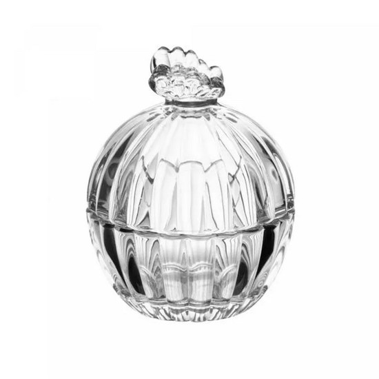 Imagem POTICHE DE CRISTAL BUTTERFLY 8CM X 8CM X 9,5CM