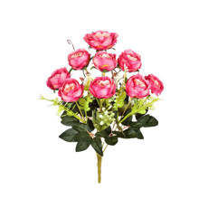 Imagem de BUQUÊ PEONIA X9 SALMÃO 26X40CM GRILLO 54594 - Grillo Ltda