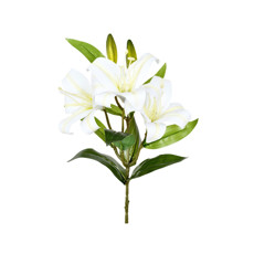 Imagem de HASTE LÍRIO TIGRE X3 3D TOQUE REAL CREME 58CM - GRILLO 55314 - Grillo Ltda