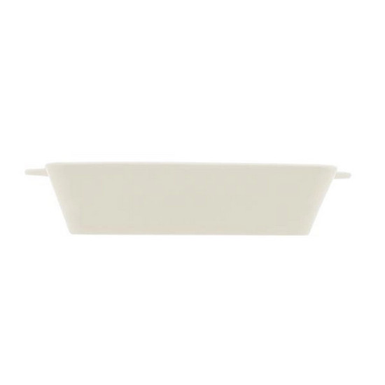 Imagem PRATO PARA SOBREMESA DE PORCELANA COM ALÇA COR BRANCO 28X16,5X5CM 