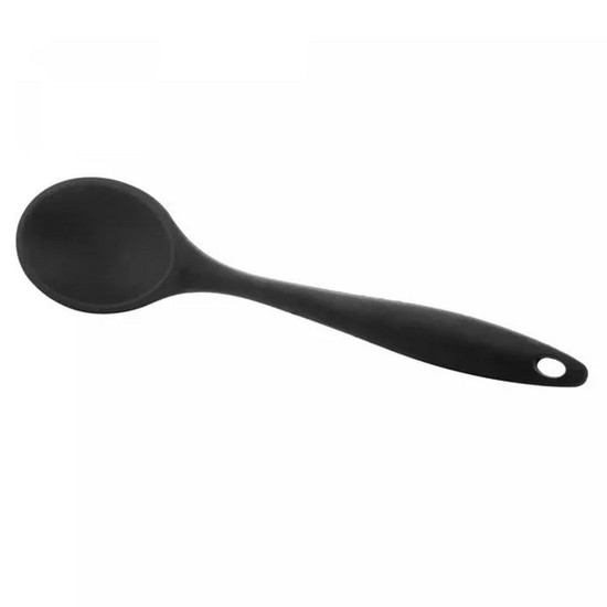 Imagem COLHER PARA SERVIR DE SILICONE PRETA 27CM X 6CM