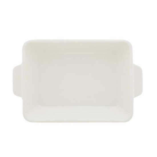 Imagem PRATO PARA SOBREMESA DE PORCELANA COM ALÇA COR BRANCO 28X16,5X5CM 
