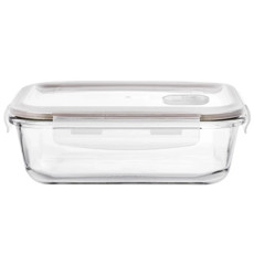 Imagem de POTE HERMÉTICO RETANGULAR EM VIDRO BOROSSILICATO COM TAMPA 640ML L17,7XP13XA6CM - Full Fit Industria Importacao E Comercio Ltda.